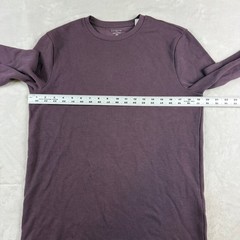 NWT J.Crew Long Sleeve Thermal Shirt Mens S Purple Ribbed Crewneck Basic Preppy