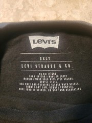 Levi’s Men’s Crew Neck Short Sleeve Graphic Logo T-Shirt – Size 3XLT – Black