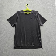 Spyder Men Shirt XL Gray Embroidered Activewear Logo Short Sleeve