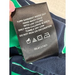 Civil Regime T-Shirt Mens Medium Green Navy Striped Phoenix Graphic Excellent