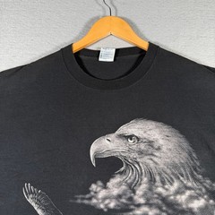 Delta Art Unlimited Mens XL Black Eagle Graphic T-Shirt Washington Souvenir Tee