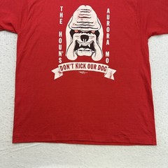 Vintage Shirt Mens XL Red White Aurora The Houns Dont Kick Our Dog Single Stitch