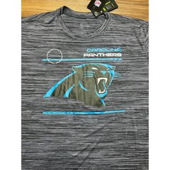 Nike Carolina Panthers NFL Mens Dri-FIT Space Dye Shirt Black Blue Sz L NEW