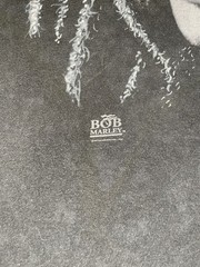 Vintage Bob Marley T-shirt Big Face Smoking Band Tee Black Color Size L