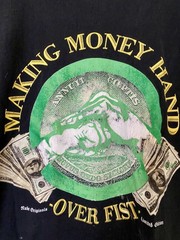 Y2K Making Money Hand Over Fist Graphic Muscle Shirt Tank Limited Edition XXL 💲