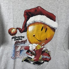 Vintage Walmart Shirt Mens XL Gray Delivering Smiles Santa Christmas Graphic 90s