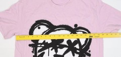 BoohooMAN Shirt Mens Small Purple Oversized Teddy Spray Graphic Tee T-Shirt