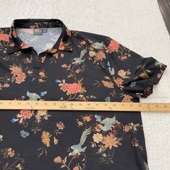 ASOS Pullover Hawaiian Shirt Mens Size 3XL Floral Bird Print Collared Multicolor