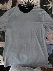 Murano Men’s Gray Black Geometric Knit Crew Neck Short Sleeve T-Shirt Size L