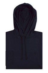 Brooks Brothers Mens Black Long Sleeve Light Hooded Shirt, Medium M BB-144