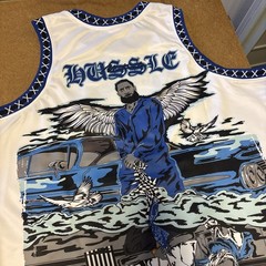 NEW LIMITED EDITION! NIPSEY HUSSLE All Money In Hustle Brand X LA Jersey Mens XL