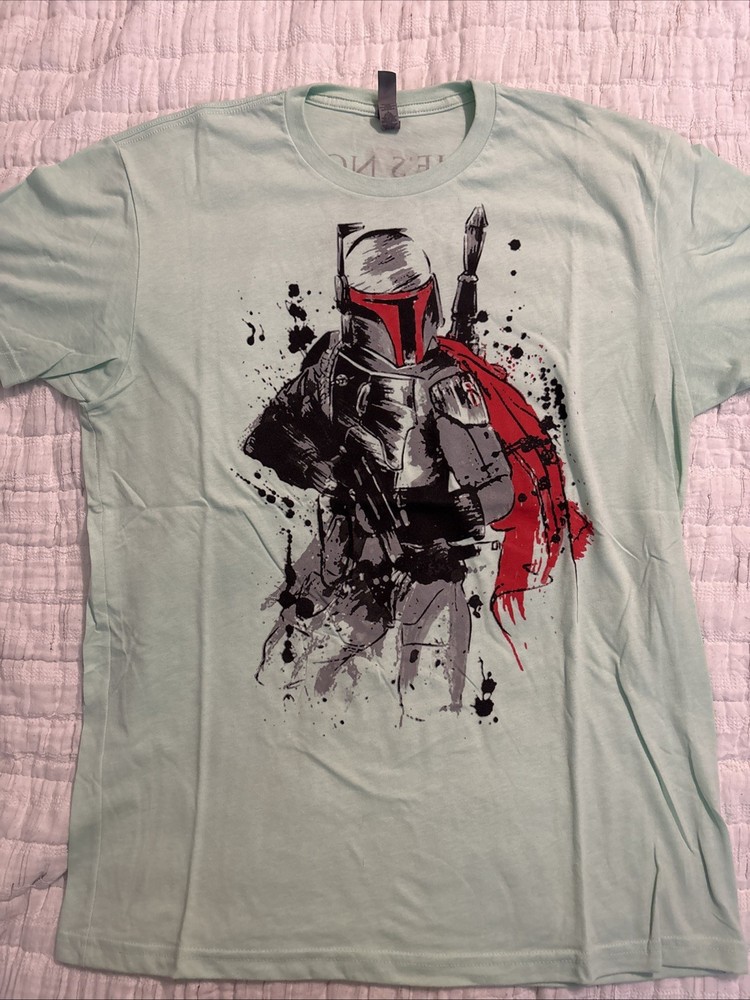 Warrior Culture Gear Boba Fett Mint Green T-Shirt Star Wars Tee Size Large