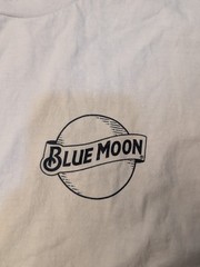 Tee Luv Blue Moon T-Shirt Men’s Size M White Draft Beer Graphic Logo Tee