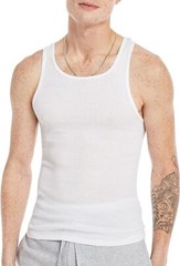 Hanes Men’s Ribbed Moisture-Wicking Tank Top Undershirt (6 Pack)