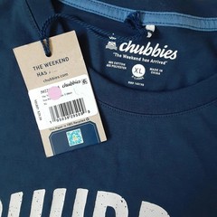 Chubbies Mens XL Navy Blue Short Sleeved T-Shirt Graphic Print New