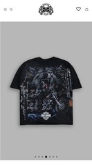 Darc Sport Harley Davidson Bushido GRIM RIDER RAW HEM BOX CUT TEE Size Small