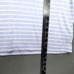 American Eagle Henley Neck T Shirt Men’s Size M Blue Striped Short Sleeve