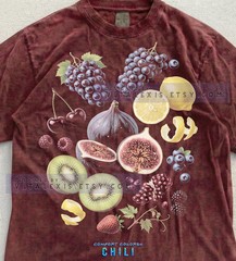 Fresh Fruit Fig Grape Lemon Kiwi Healthy Food Produce Comfort Tee