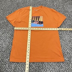 Nike Air Jordan Retro 1 Breds Chicago Shadow Sneaker T-Shirt Mens S Orange SS