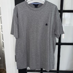 Brooks Brothers 100% Supima Cotton Performance Tee Grey Mens Large Nwt