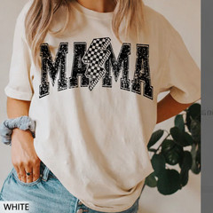 Mama Lightning Bolt Shirt Trendy Graphic T-Shirt Casual Tee