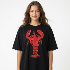 Vintage Lobster T Shirt Retro Coastal Beach Graphic Tee Summer Birthday Gift Wom