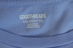 Goodthreads T-Shirt Men XXL 2XL Blue Pocket Crew Neck Short Sleeve Tee