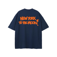 New York Knicks Basketball “To The Moon” T-Shirt NYC Double Sided Tee S-2XL