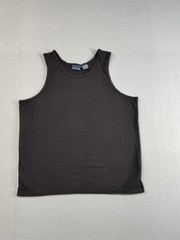 Basic Editions Tank Top Shirt Mens XL Black Sleeveless 100% Cotton Casual