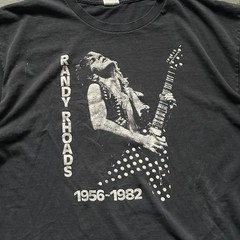 Vintage 1980s Y2K Randy Rhoads Black Ozzy Faded Osbourne T Shirt XL