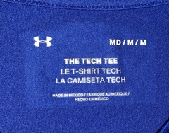 UNDER ARMOUR MENS TECH SHORT SLEEVE LOOSE T-SHIRT HEATGEAR BLUE 1326413-400 SZ M