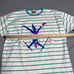 RARE Vintage 90s WDW Disney Blizzard Beach Ice Gator Striped Graphic T-Shirt M
