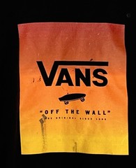 Vans Off the Wall Graphic Tee Black Short Sleeve Crew Neck Mens M Classic Fit