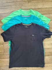 Tommy Bahama Men’s Lot of 3 Solid Pocket Logo Short Sleeve Crew T-Shirts L/G