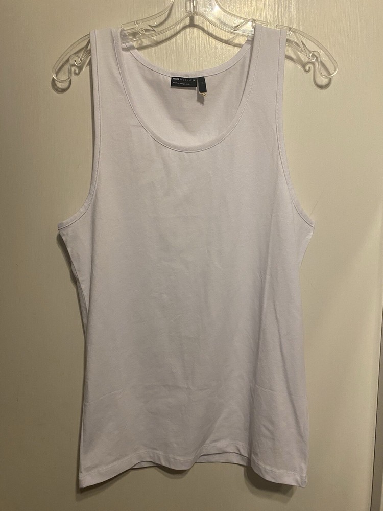 ASOS Design Men’s White Tank Top Racerback Medium NWOT Scoop neck Cotton Stretch