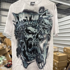 Lost Hills Men’s S Black Flaming Skull Graphic Streetwear Made in USA NWoT