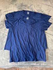 Lot of 2 Used Duluth Buck Naked V-Neck Undershirts Blue XXXL 3XL Rare