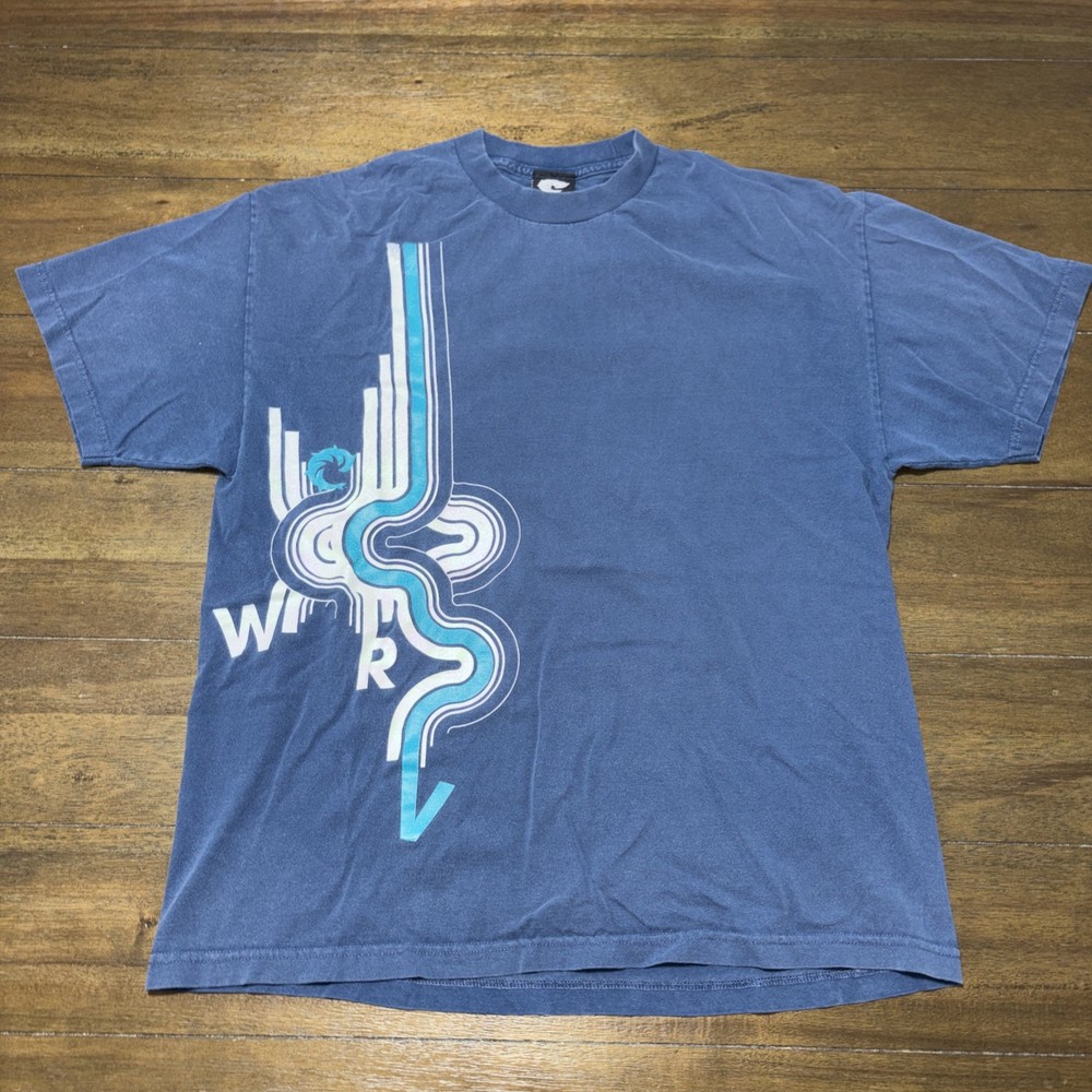 Vintage WRV T-Shirt Wave Riding Vehicles Surf Skate Blue Y2k Adult Size XL