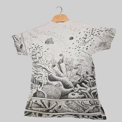 Vintage 90s Fruit of the Loom Naples FL Underwater Reef All Over Print Tee XL