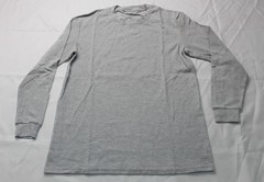 Blue Ice Men’s Soild Long Sleeve Waffle Knit T-Shirt CN6 Heather Grey Large NWT