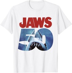 Jaws 50th Anniversary Movie Gift Retro Movie Fans Unisex T-Shirt