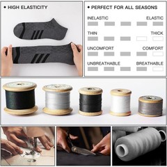 12 Pairs Mens Cushion Ankle Socks, Athletic Running, Low Cut, Breathable