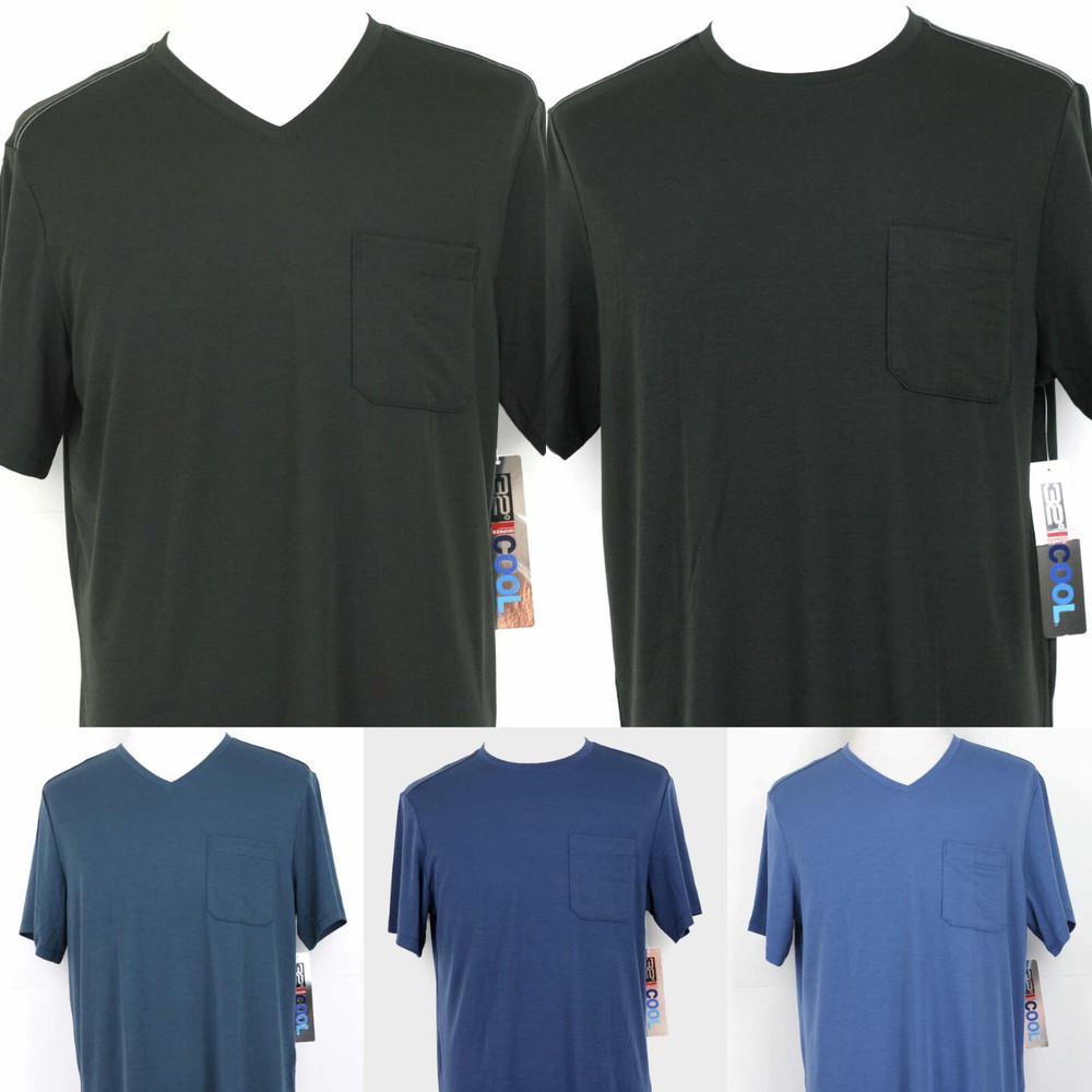 32 Degrees Cool T-Shirt Crew Neck or Vneck With Pocket Short Sleeve