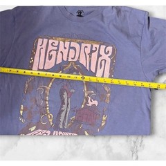 Authentic Jimi Hendrix Red House Light Purple Graphic T-Shirt Gold Foil Large