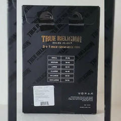 TRUE RELIGION LOUNGEWEAR 3 + 1 PACK CREW NECK TEES MEN SZ L METALLIC LOGO W/G/B