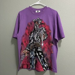 Warren Lotas Night Cowboy Fire Purple Tee Size Medium New