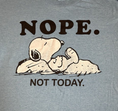 PEANUTS SNOOPY LIGHT BABY BLUE T-SHIRT SIZE LARGE-601