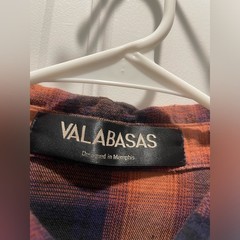 Valabasas v bleached men flannel shirt Sz L