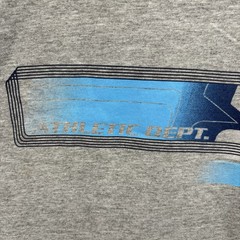 Vintage Starter T Shirt Mens XL VTG 90s Sports Tee Gray Crewneck Spell Out Logo