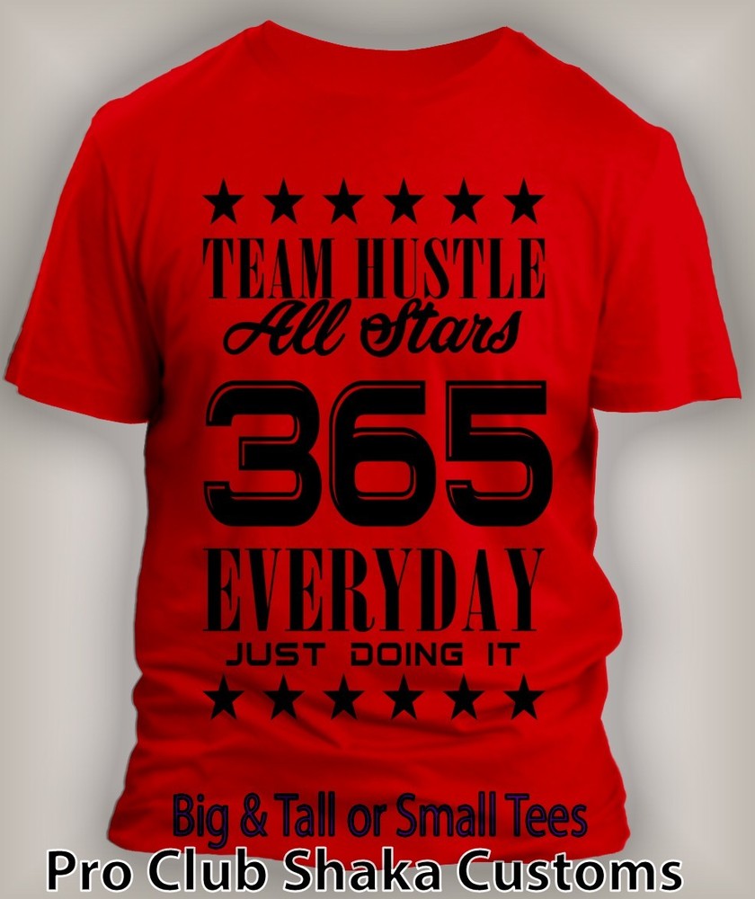 Team All Stars Just Doing It Men Graphic Pro Club Shaka Tee Shirt Big Tall Sm